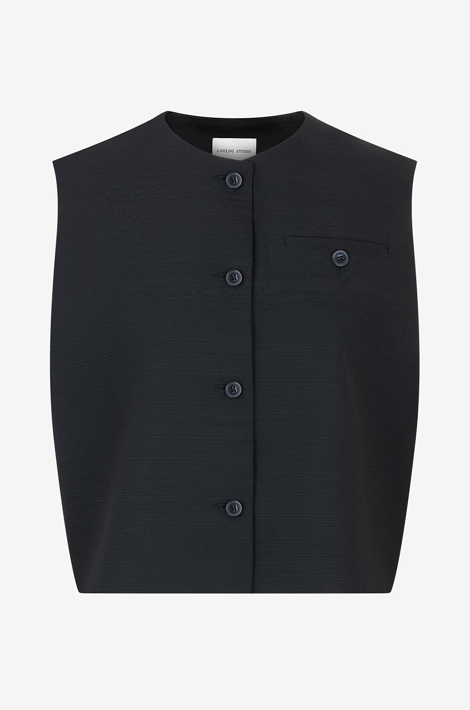 LOULOU STUDIO Gilet en viscose Esme Femme NOIR 1