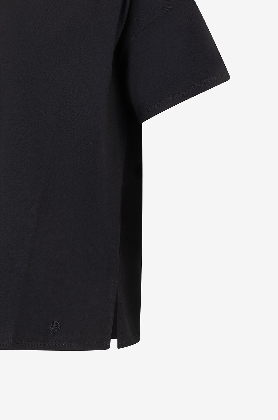 LOULOU STUDIO Kurzärmeliges T-Shirt aus Pima-Baumwolle Basiluzzo Damen SCHWARZ 3