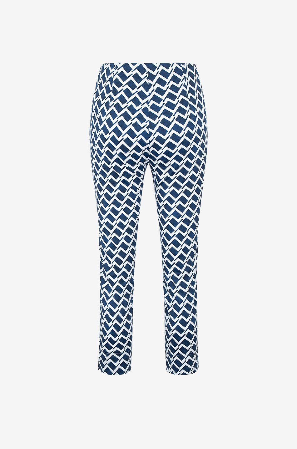 SEDUCTIVE Slim-Fit-Hose mit Geomotiven Capri Damen DUNKELBLAU 2