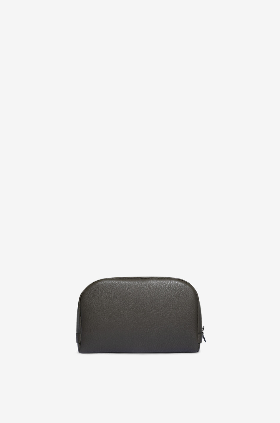 F. HAMMANN Grande trousse de toilette en cuir à deux compartiments Homme VERT FONCÉ 3