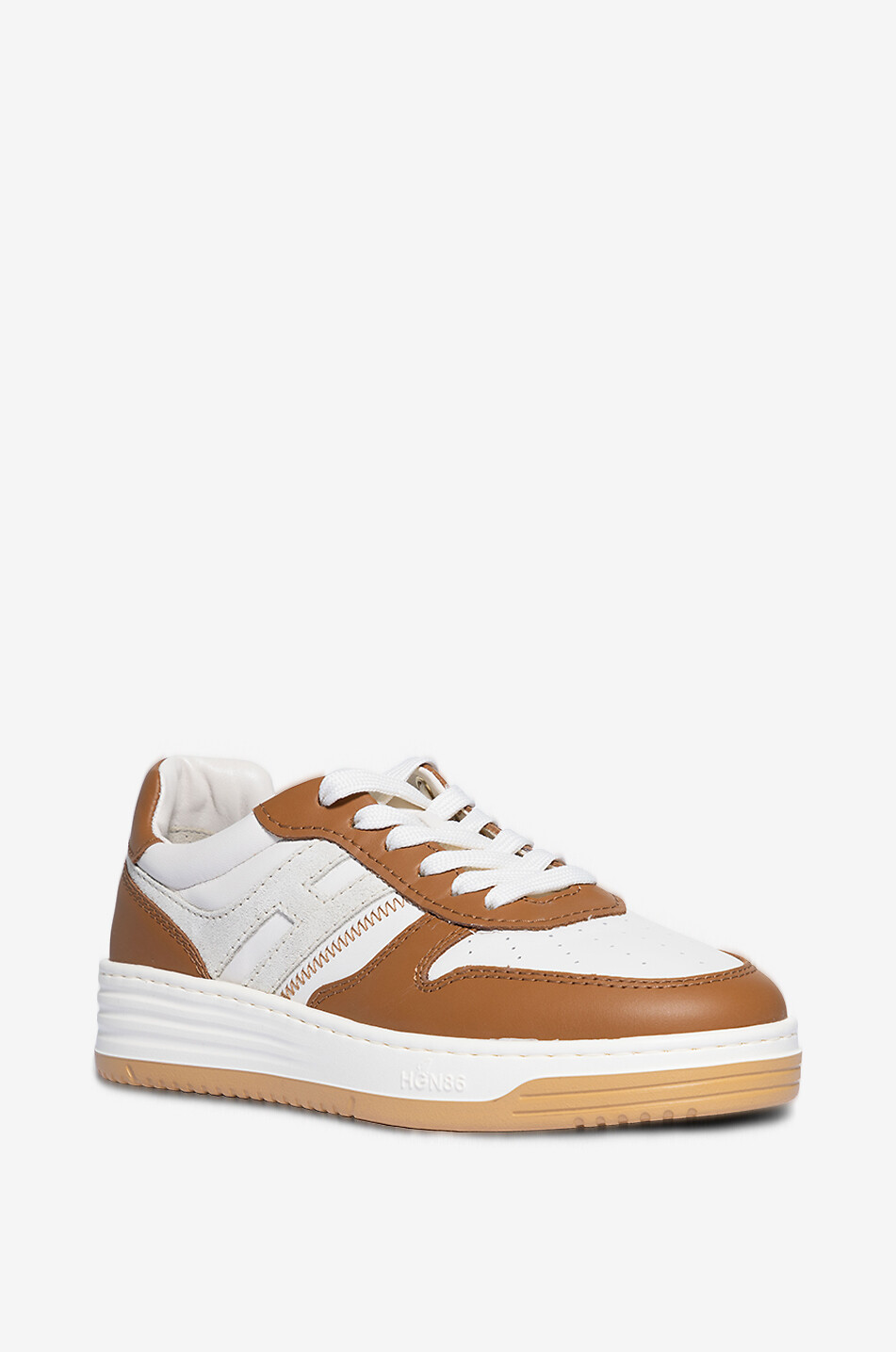 Baskets en cuir bicolore et daim Hogan H630