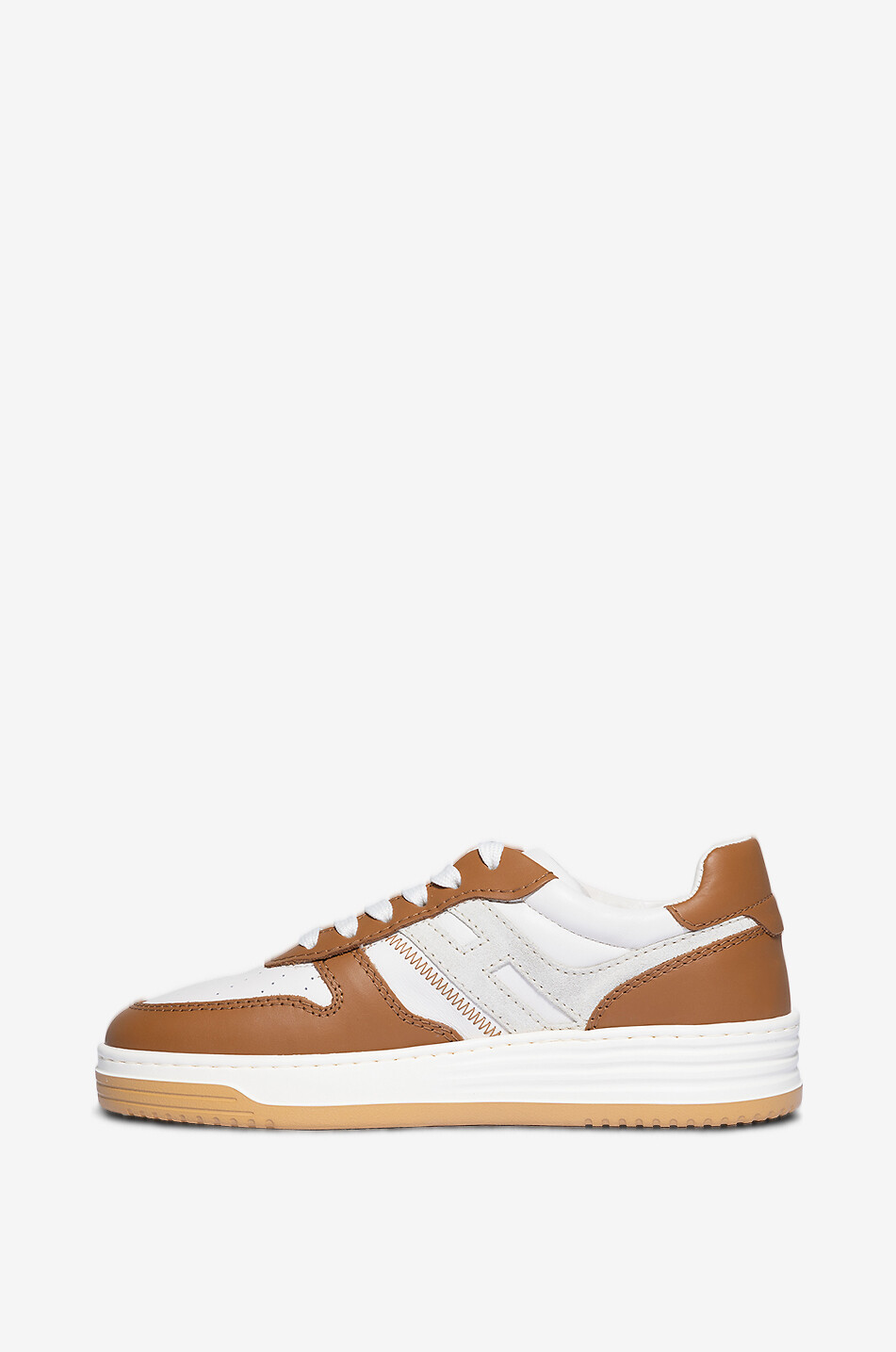 HOGAN Hogan H630 bicolour leather and suede sneakers Women BROWN 3