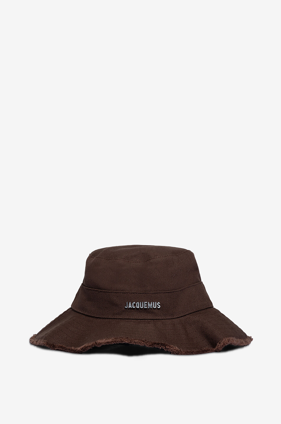 JACQUEMUS Le bob Artichaut twill bucket hat with frayed brim Women BROWN 1