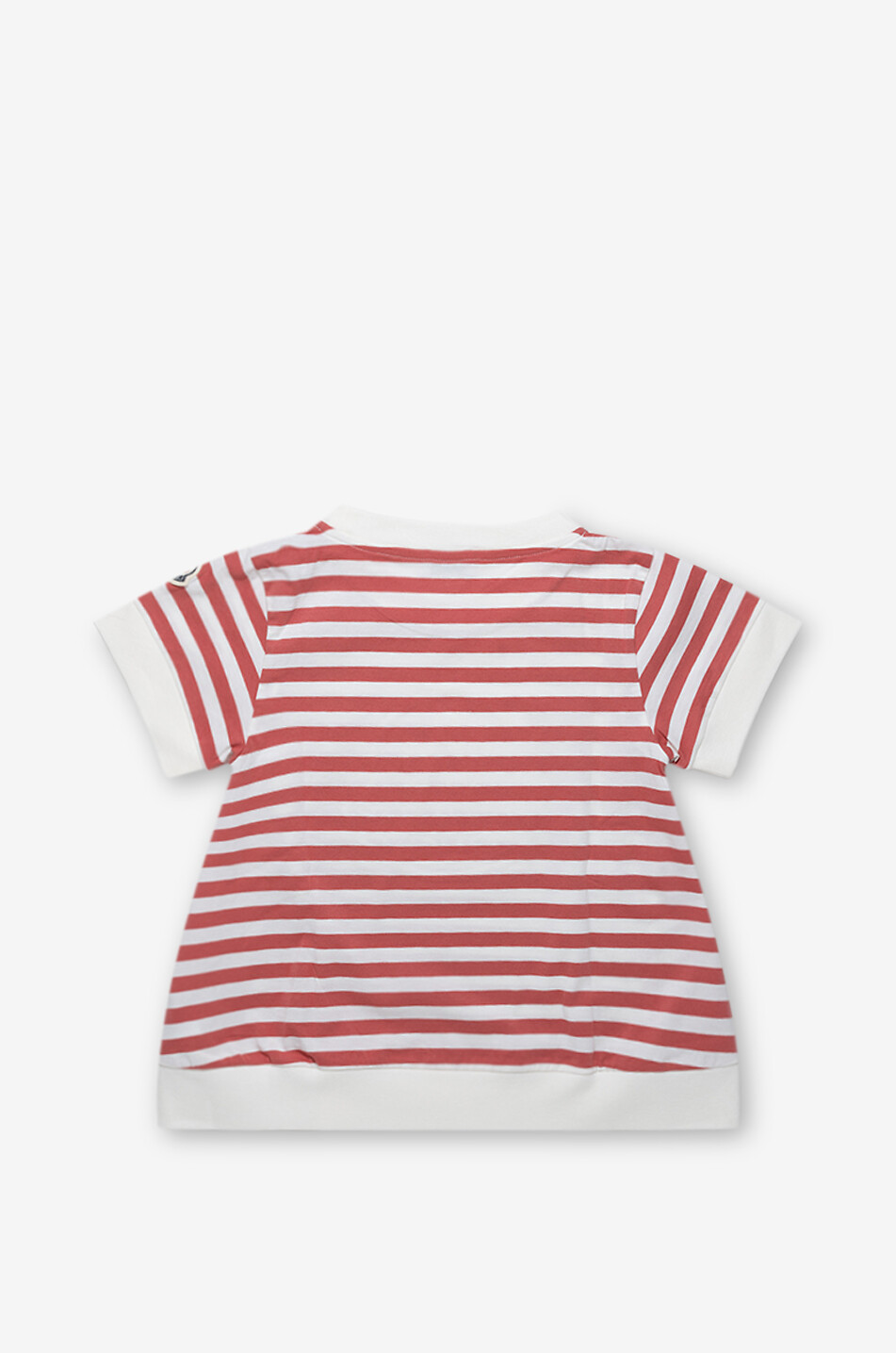 MONCLER Logo embroidered girls' striped A-line T-shirt Girl PINK 2