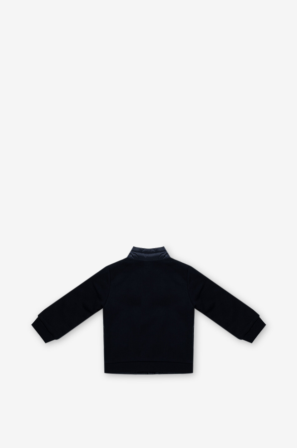 MONCLER Baby full-zip sweatshirt with down parts Baby DARK BLUE 2