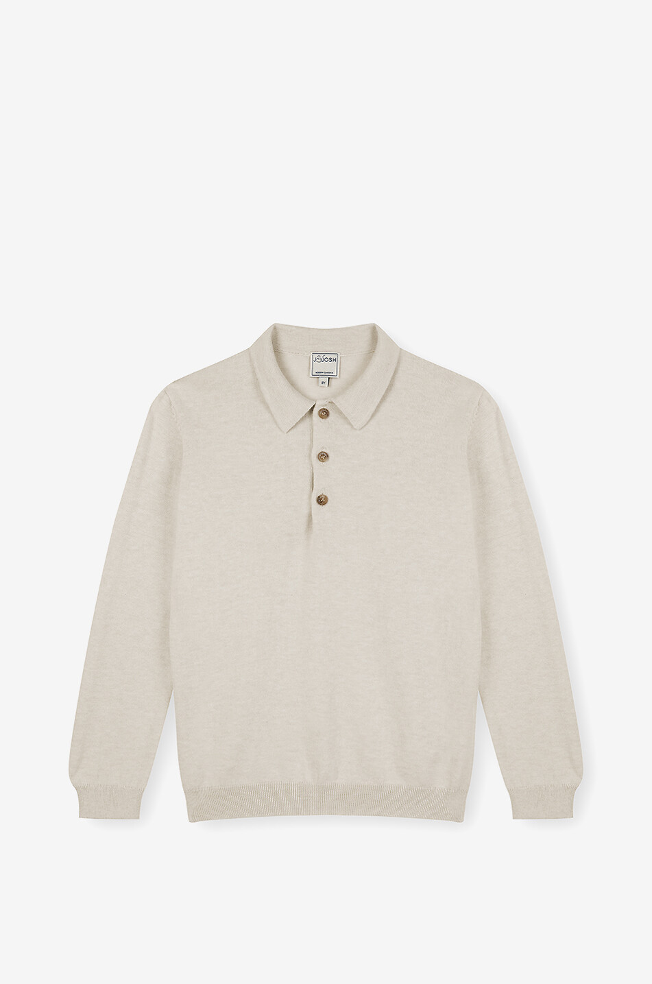 Pull polo en coton à manches longues garçon