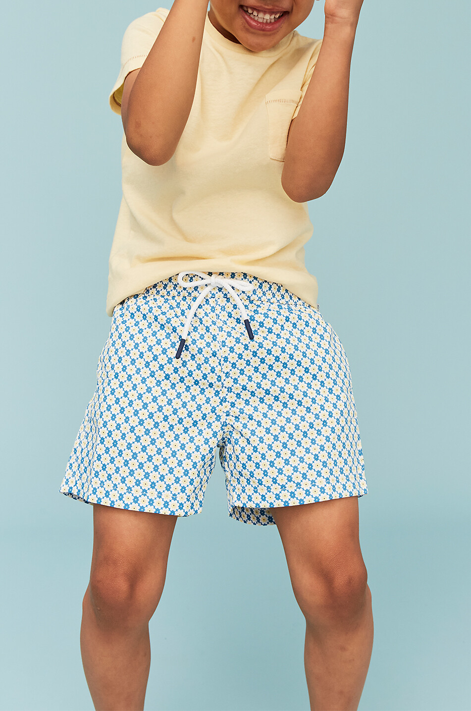 J&JOSH Floral boys' micro-fibre swimshorts Boy BLUE 3