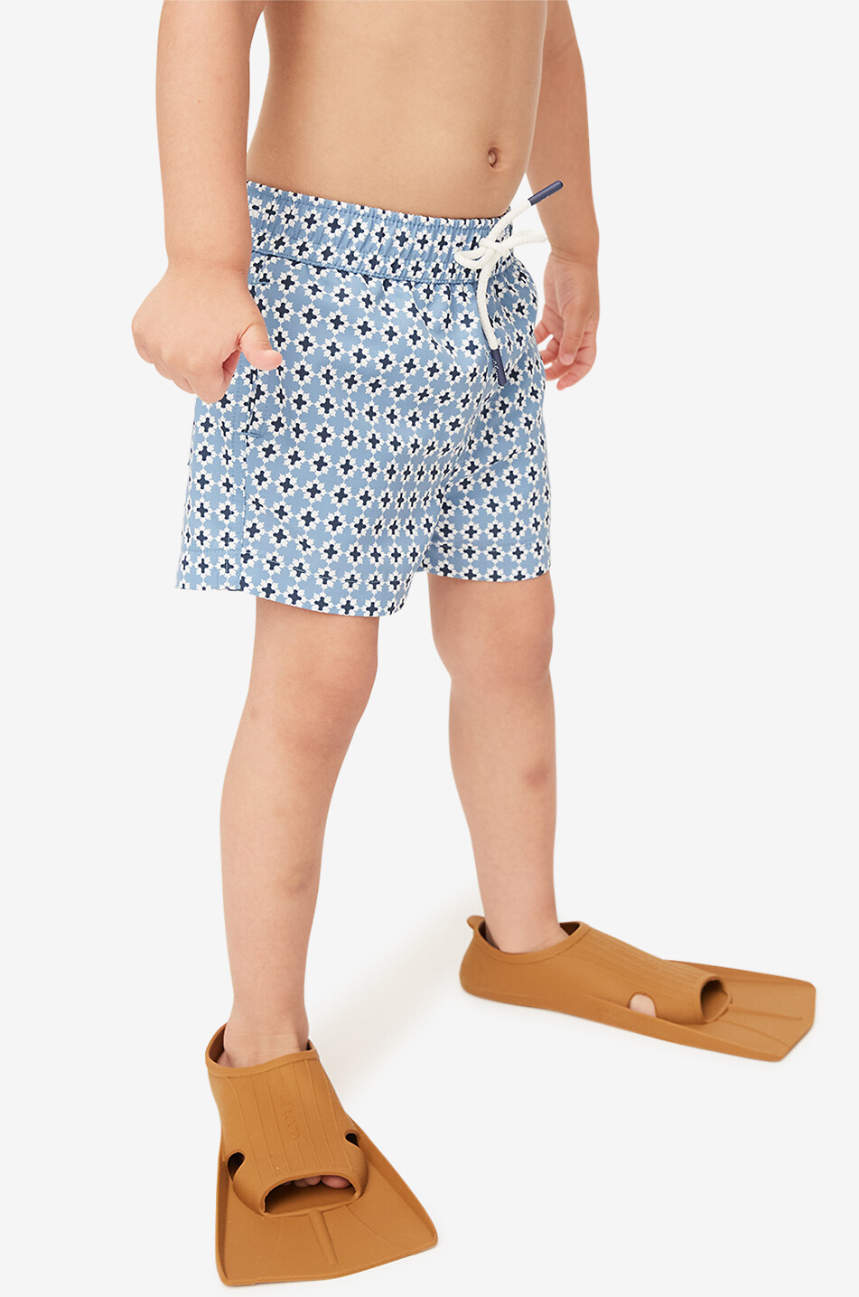 J&JOSH Jungen-Mikrofaser-Badeshorts Majolika Junge BLAU 3