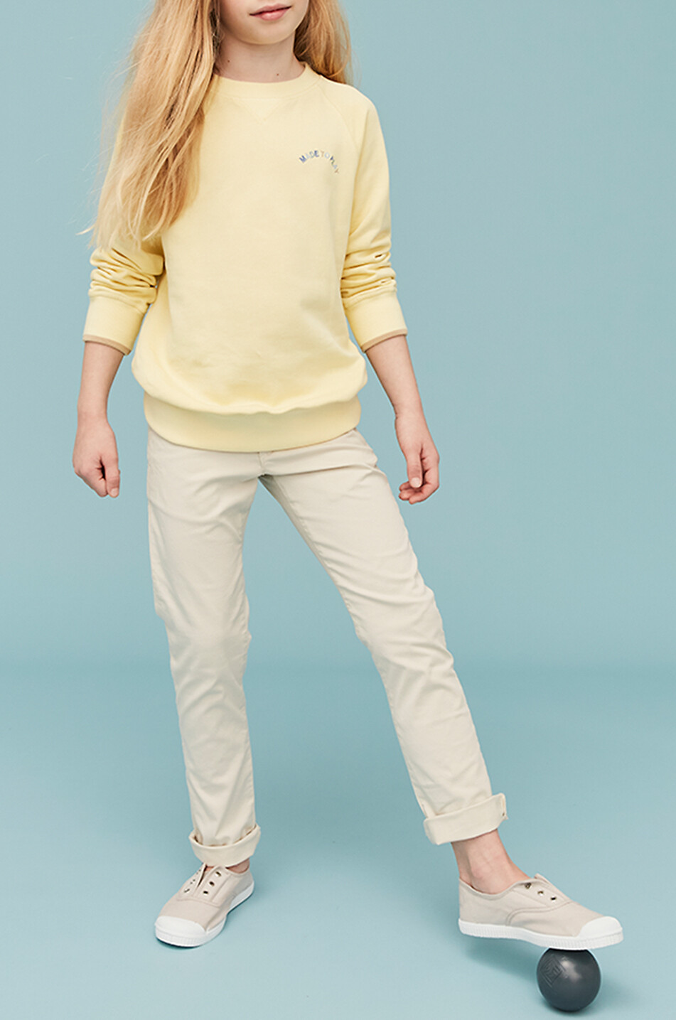 J&JOSH Made To Play boys' crewneck sweatshirt Boy LIGHT YELLOW 6
