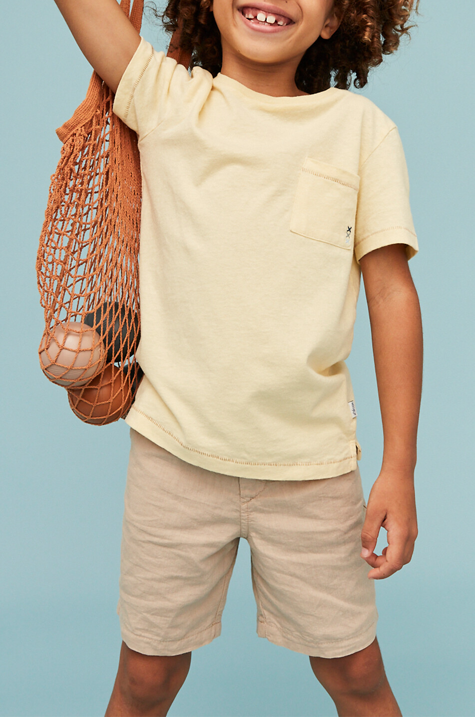 J&JOSH Boys' cotton and linen Bermuda shorts Boy BEIGE 3
