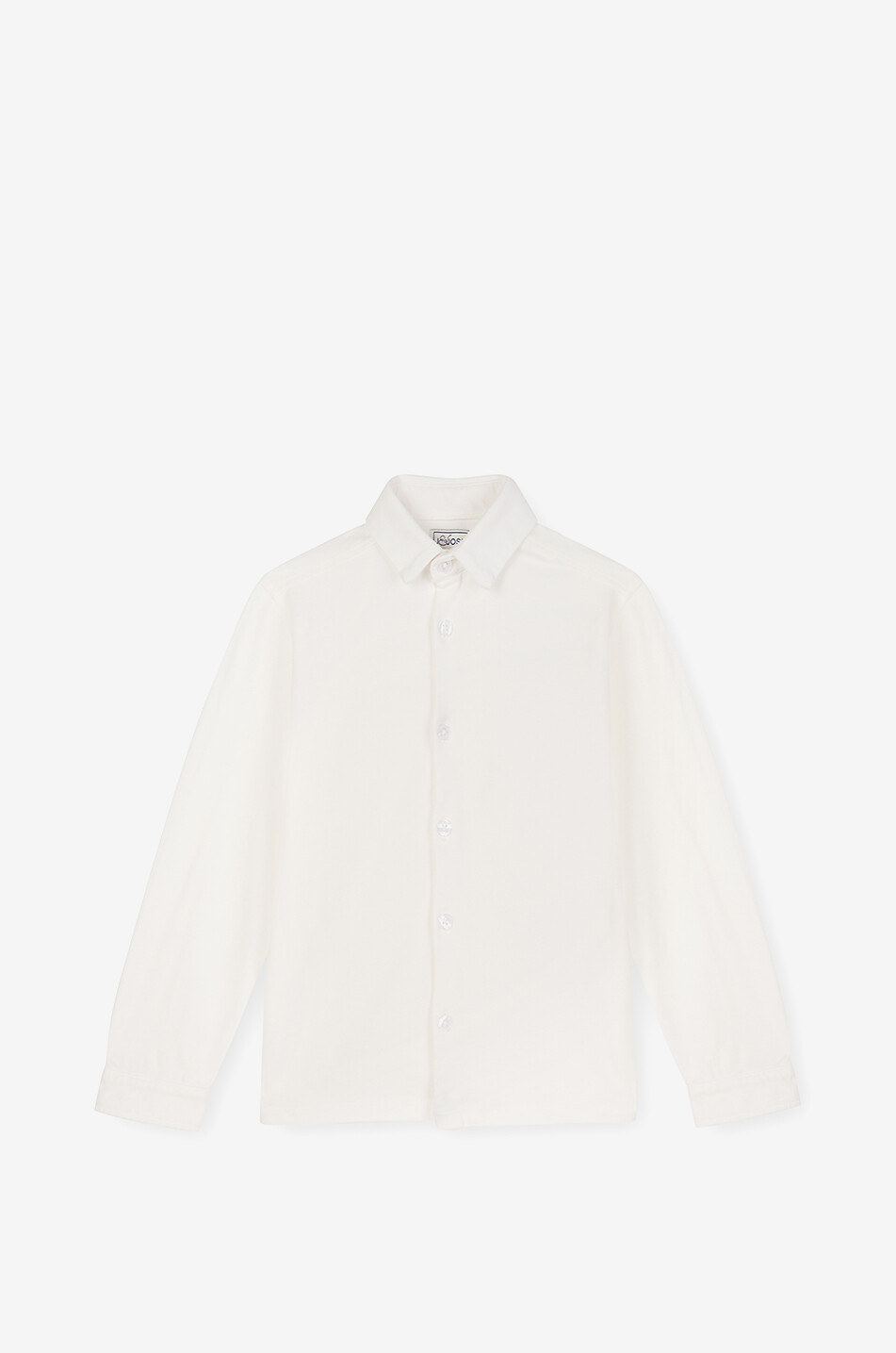 Chemise à manches longues en coton piqué garçon