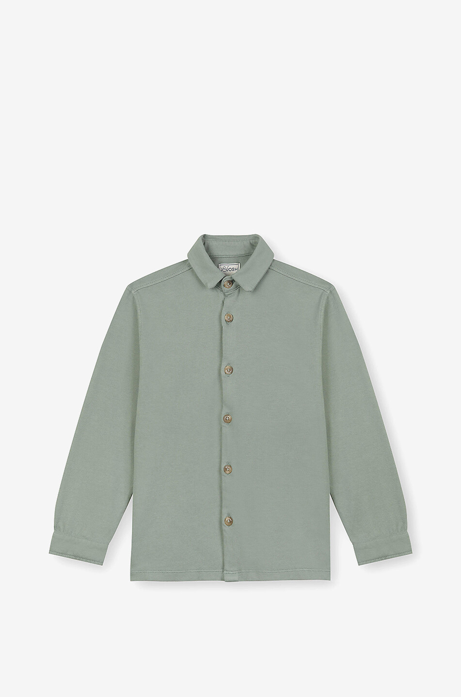 J&JOSH Chemise à manches longues en coton piqué garçon Garçon VERT 1