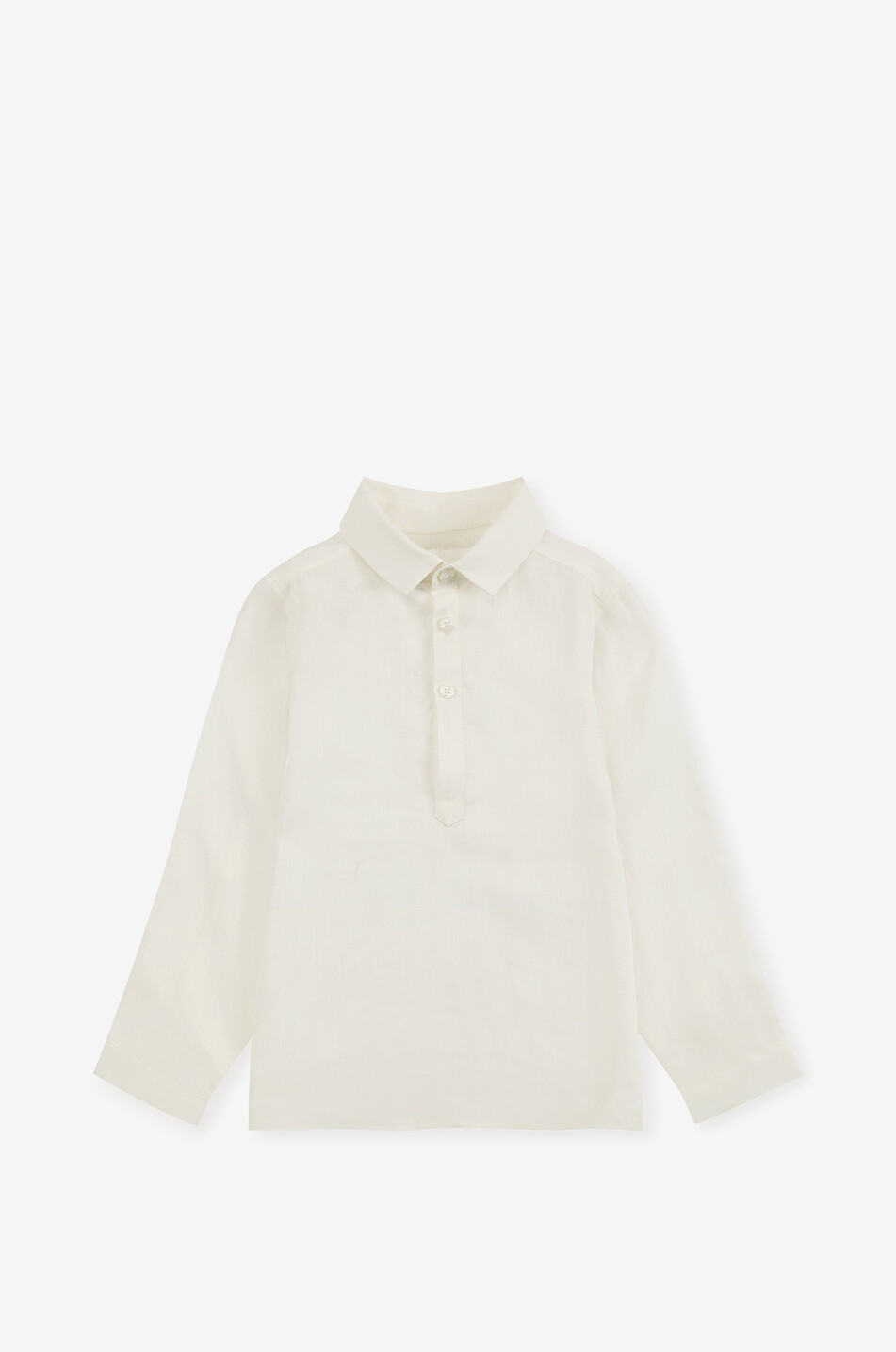 J&JOSH Boys' linen caftan shirt Boy EGGSHELL 1