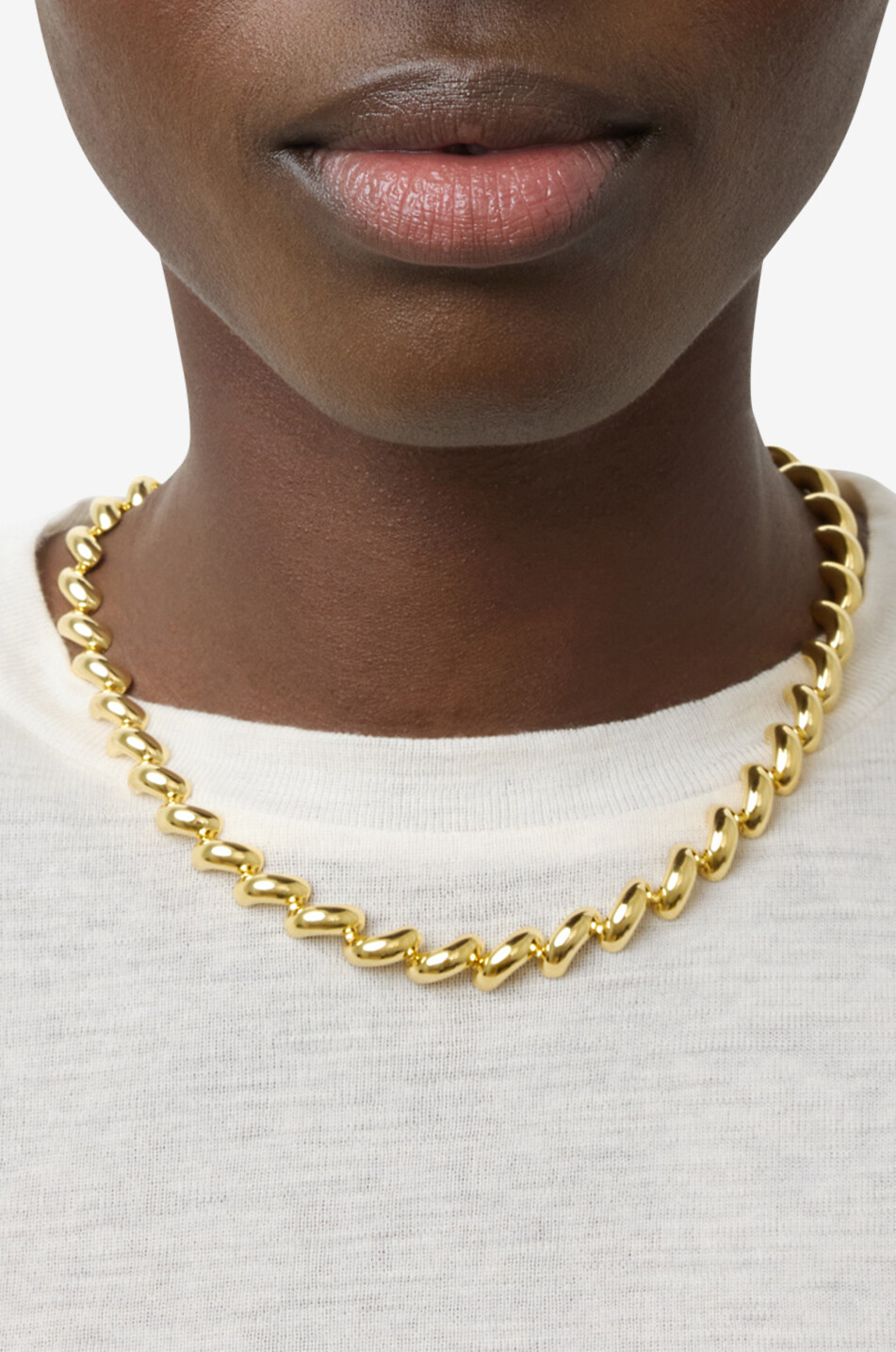 LIE STUDIO The Edith spiral brass necklace Women GOLDEN 2