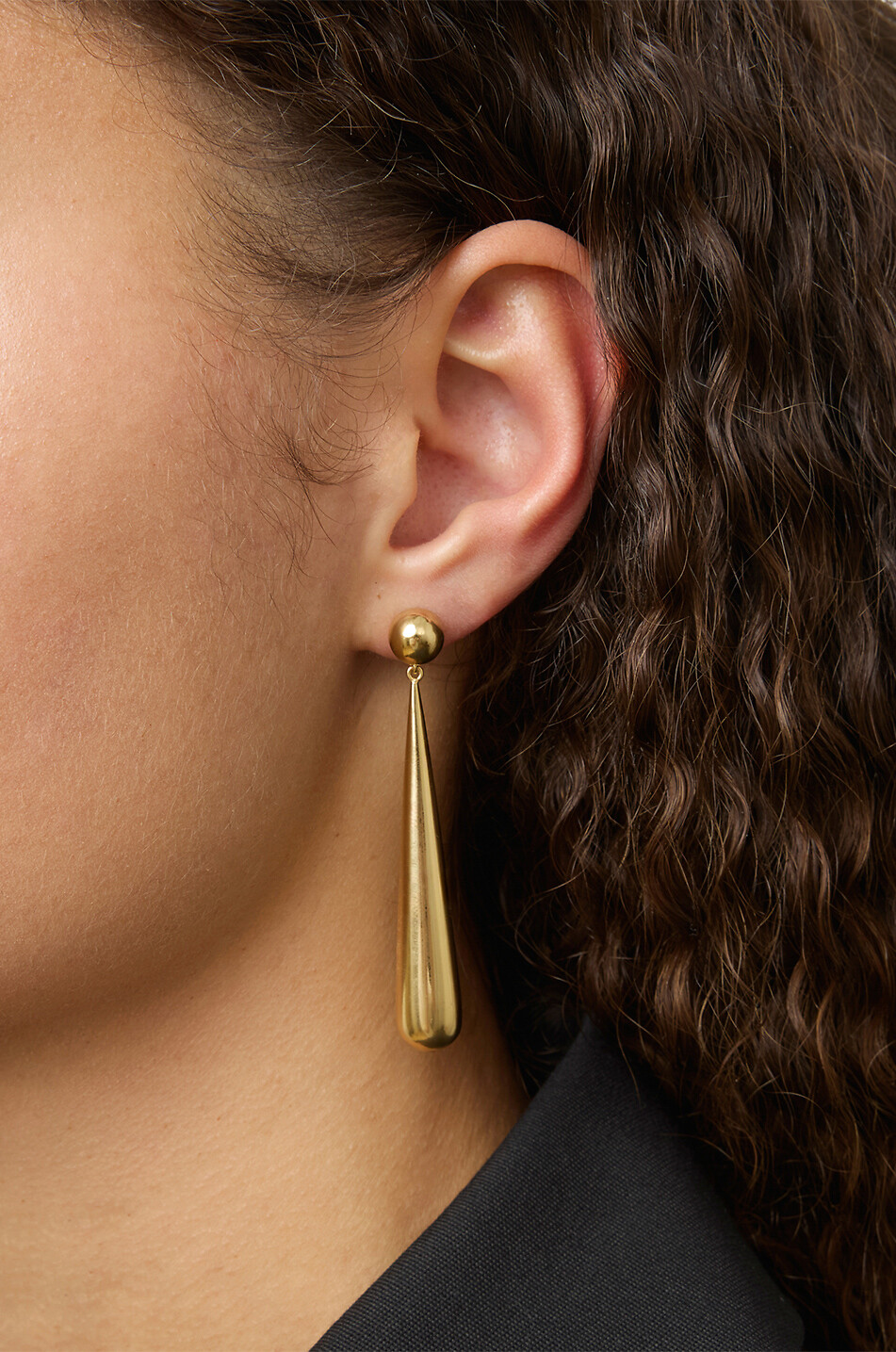 LIE STUDIO The Louise silver earrings Women GOLDEN 2