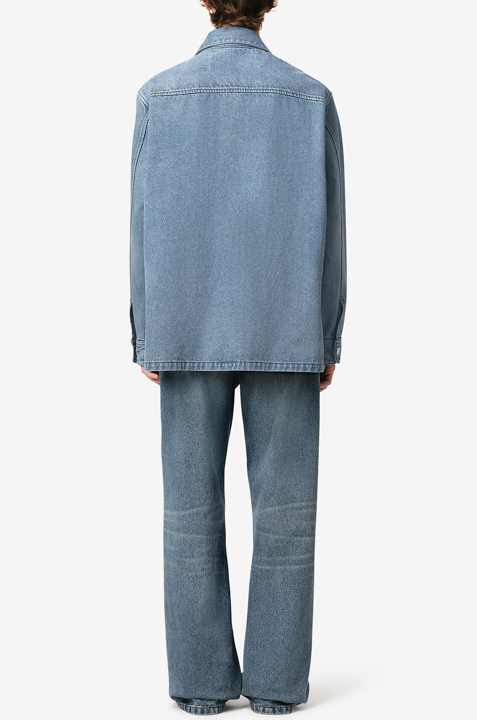 AMI Oversize-Hemdjacke aus Denim Ami de Coeur Herren BLAU 4