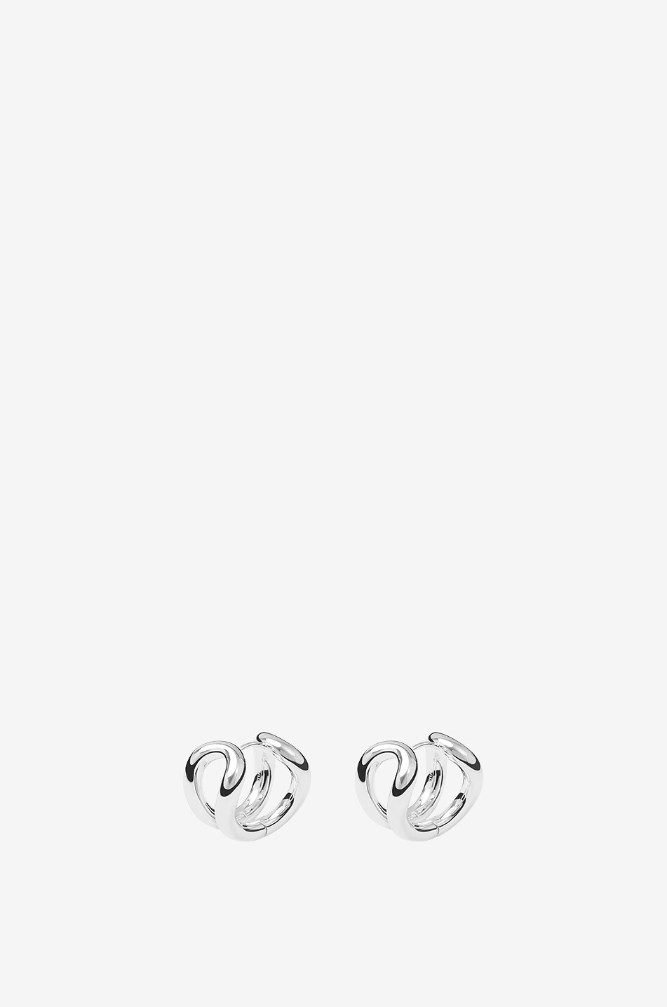 LIE STUDIO The Steffie silver hoop earrings Women SILVER 1