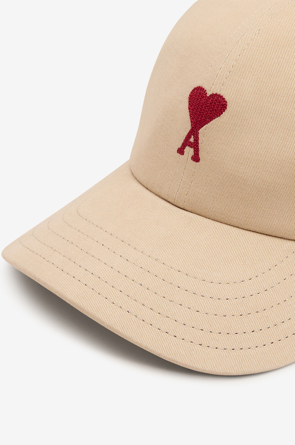 AMI Casquette en gabadine peau de pêche Ami de Coeur Homme BEIGE 3