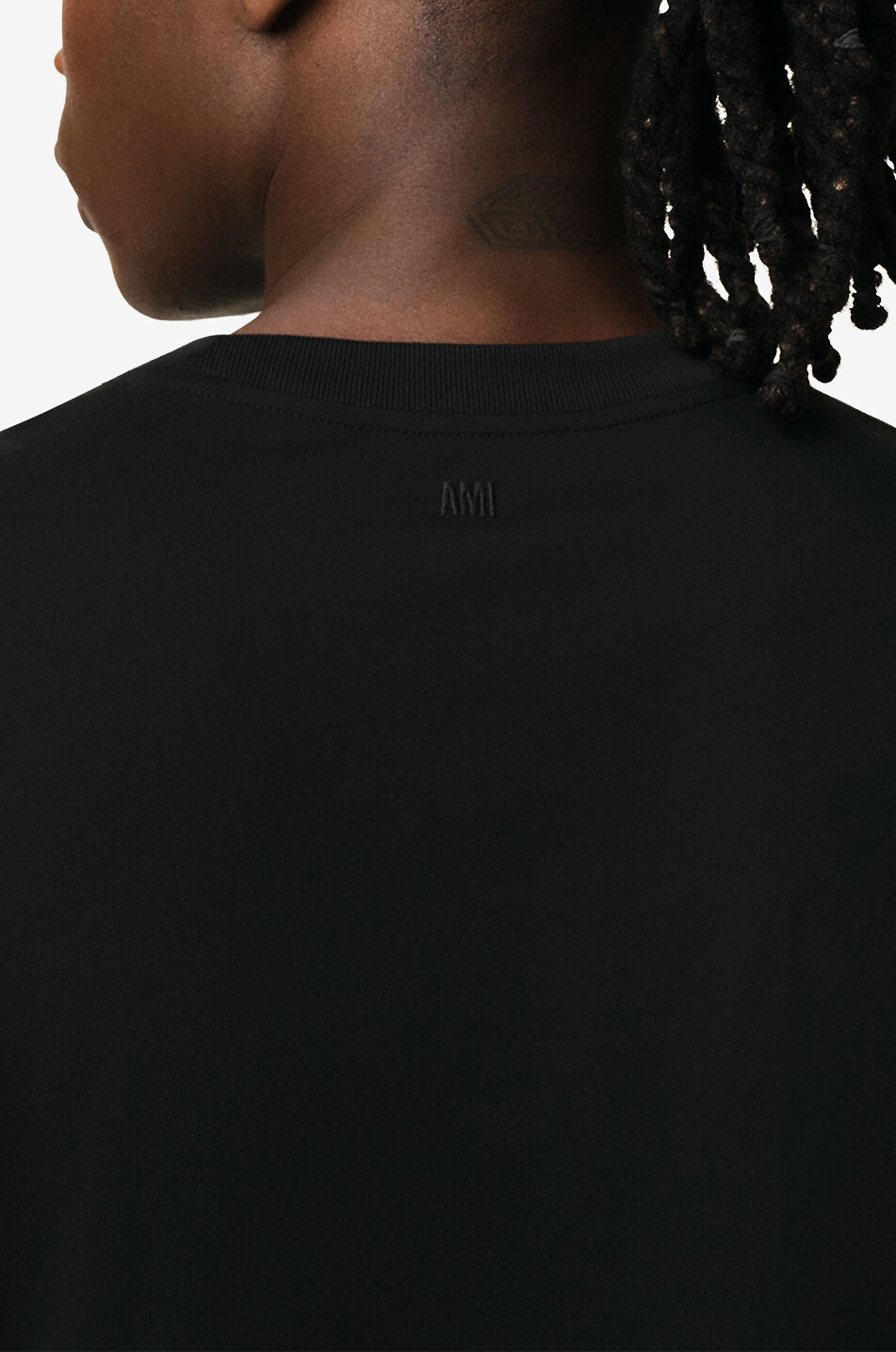 AMI T-shirt à manches longues en coton bio Ami de Coeur Homme NOIR 2