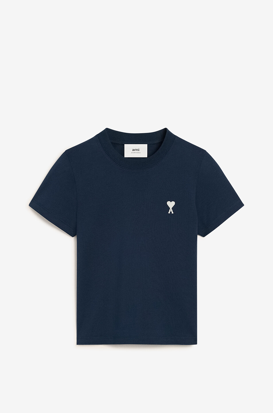 AMI Ami de Coeur short-sleeved prganig cotton T-shirt Women DARK BLUE 1