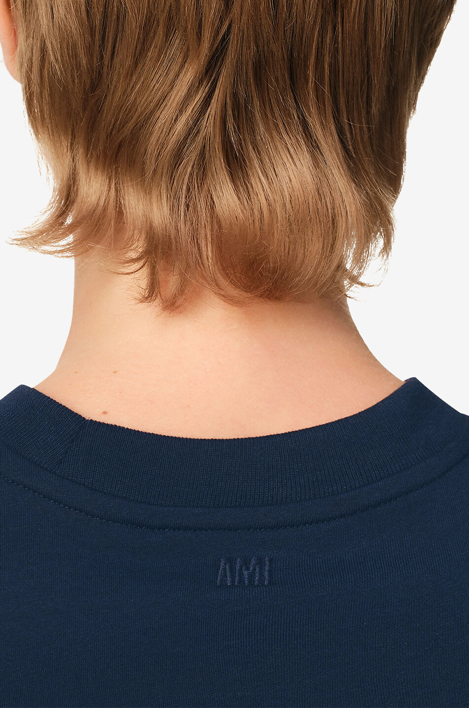 AMI Ami de Coeur short-sleeved prganig cotton T-shirt Women DARK BLUE 6
