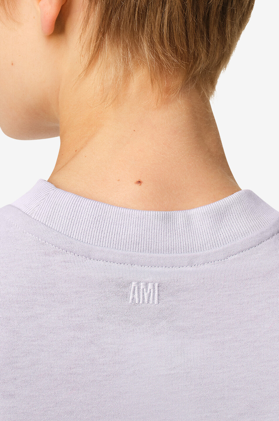 AMI Ami de Coeur short-sleeved prganig cotton T-shirt Women LIGHT PURPLE 6