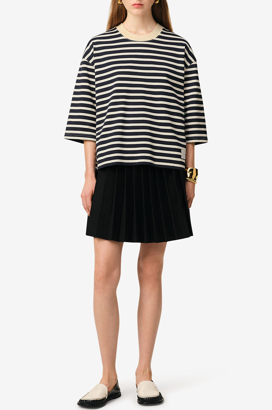 AMI Recycled cotton oversize T-shirt Women MULTI COLOURED 2