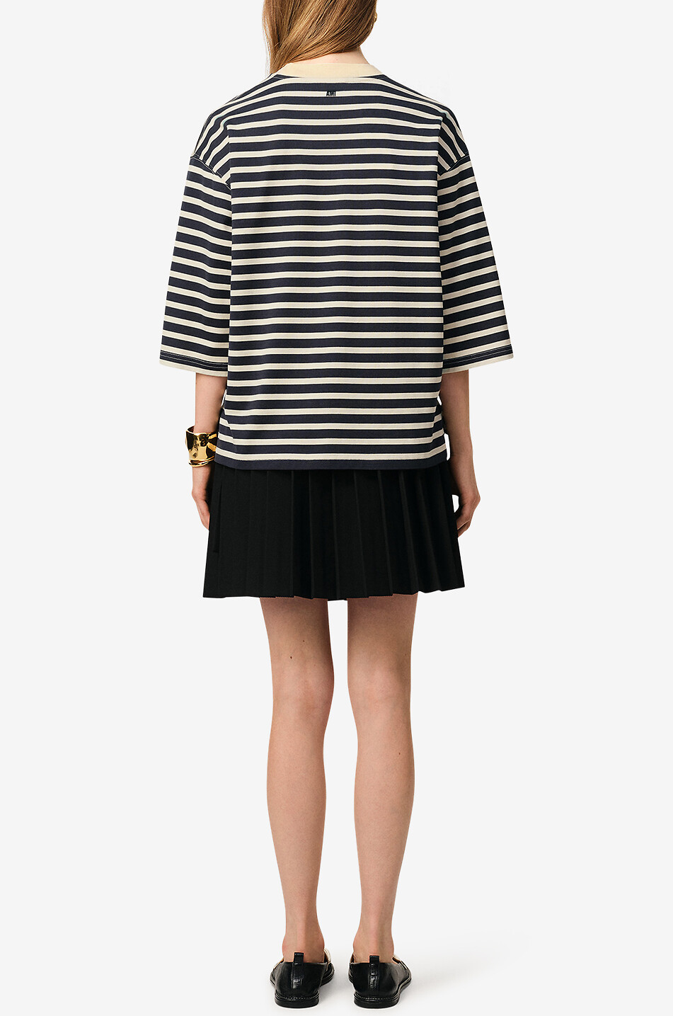 AMI Recycled cotton oversize T-shirt Women MULTI COLOURED 4