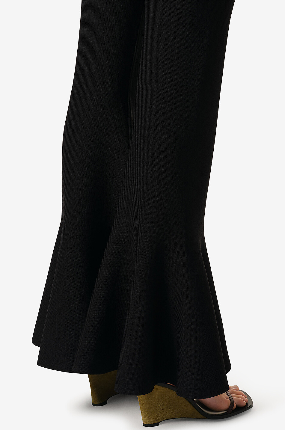 Ausgestellte Milano-Jersey-Hose mit Godetfalten