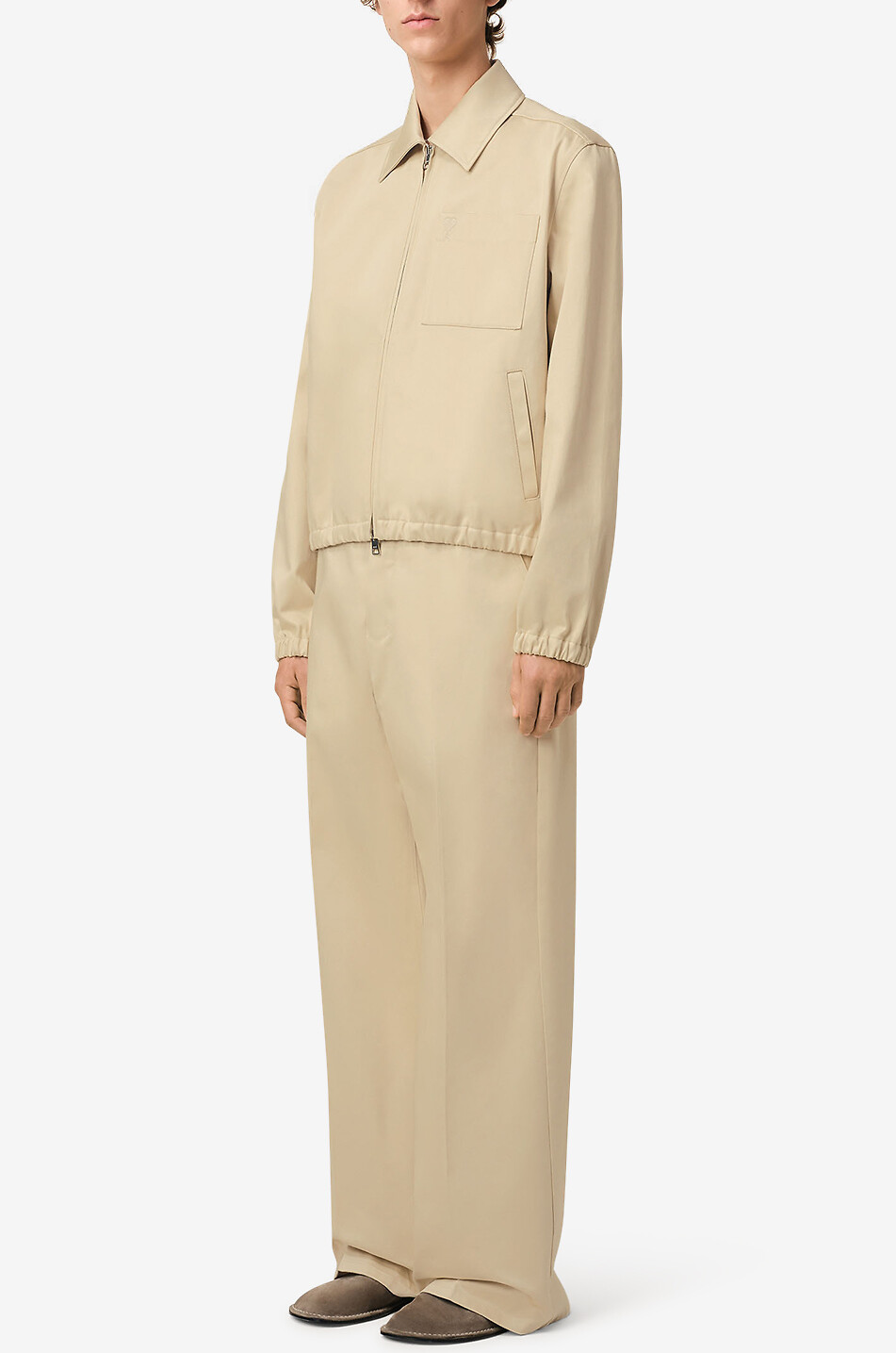 AMI Ami de Coeur cotton bomber jacket Men BEIGE 4