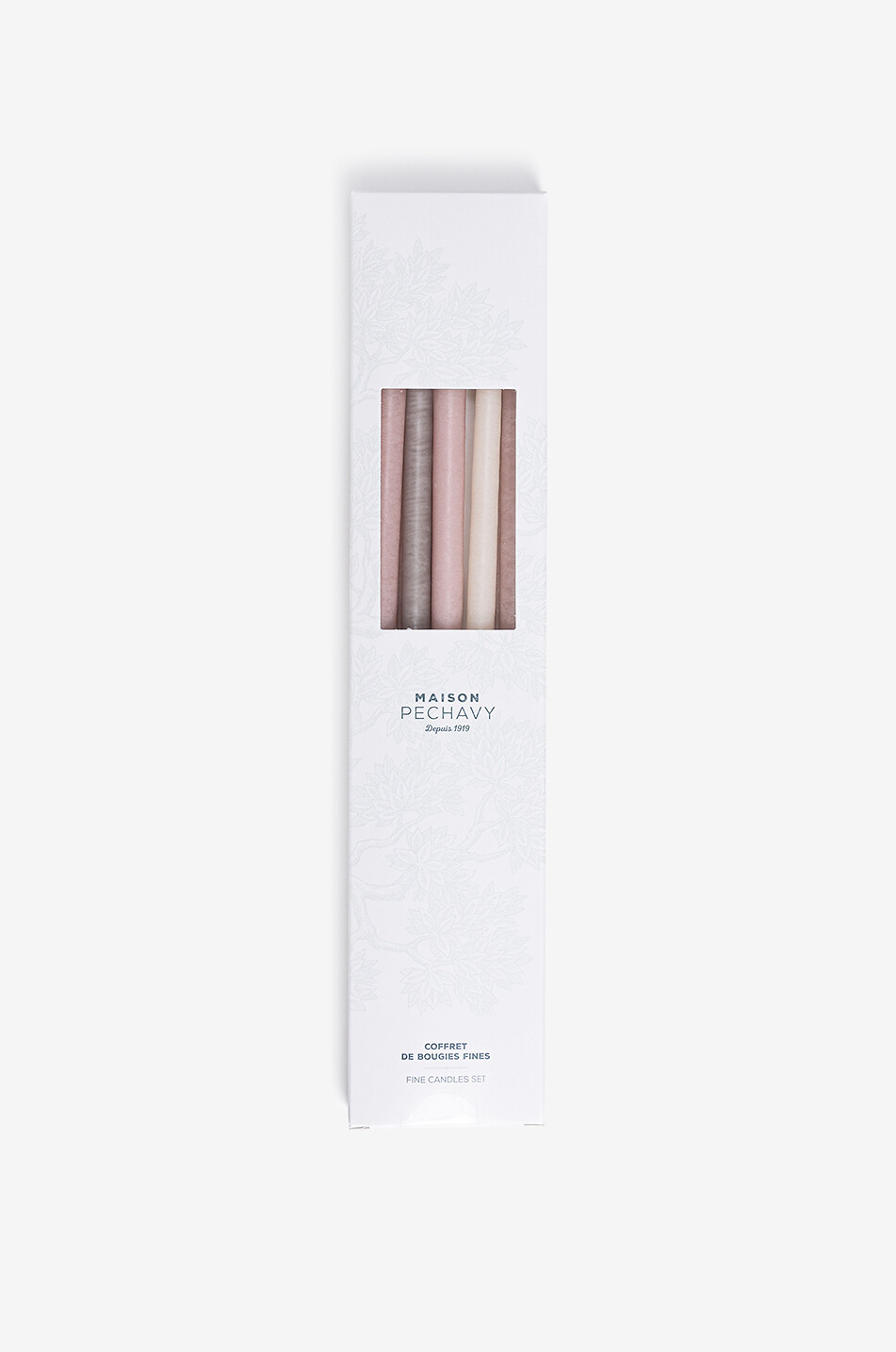 Peony set of 10 mixed pastel hue fine taper candles