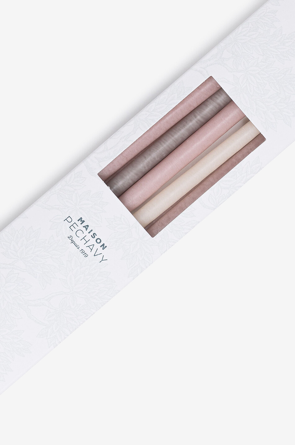 MAISON PECHAVY Coffret de 10 bougies fines couleurs pastel assortis Peony Maison Incolore 2