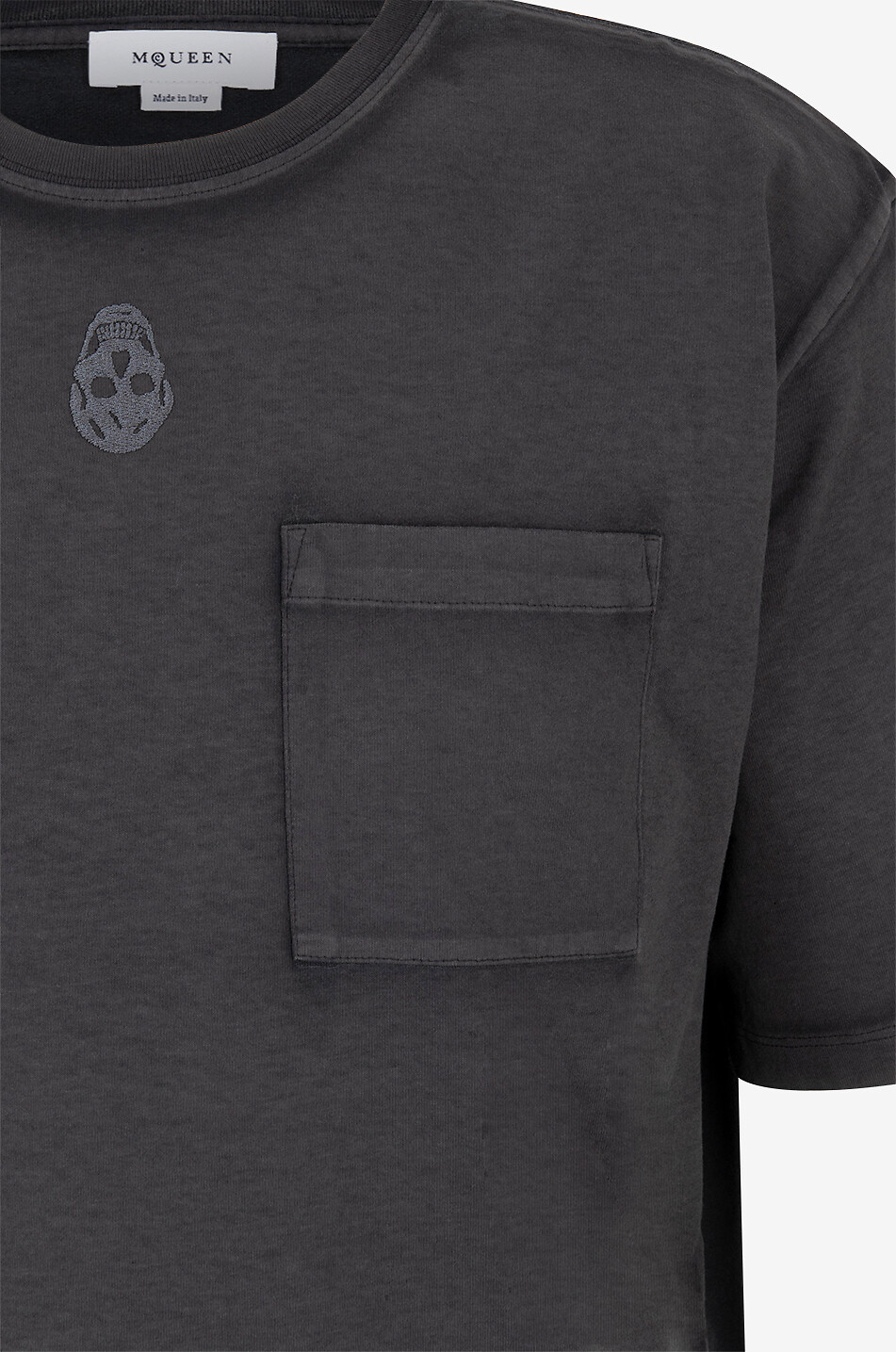 ALEXANDER McQUEEN Lässiges Kurzarm-T-Shirt Skull Overdyed Herren BLACK 3