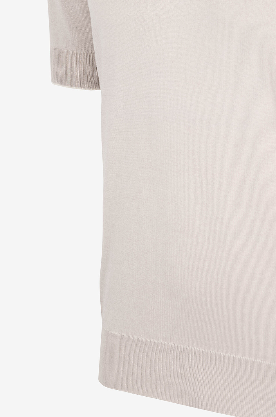 BRUNELLO CUCINELLI Lightweight knit polo shirt with contrasting trims Men Light beige 3