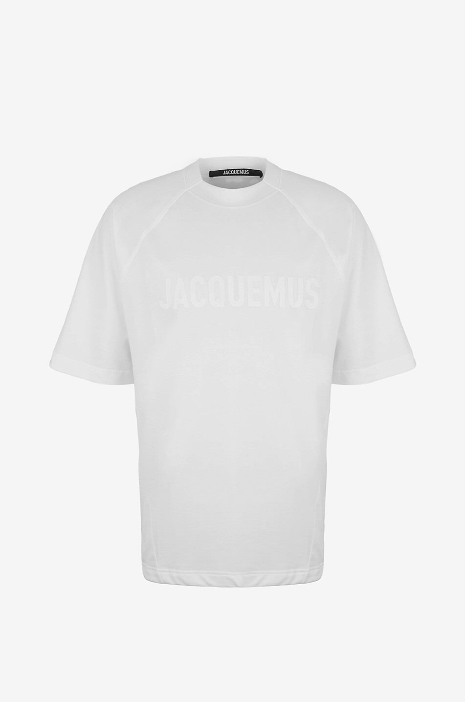 JACQUEMUS T-shirt décontracté à manches raglan Le T-Shirt Typo Homme BLANC 1