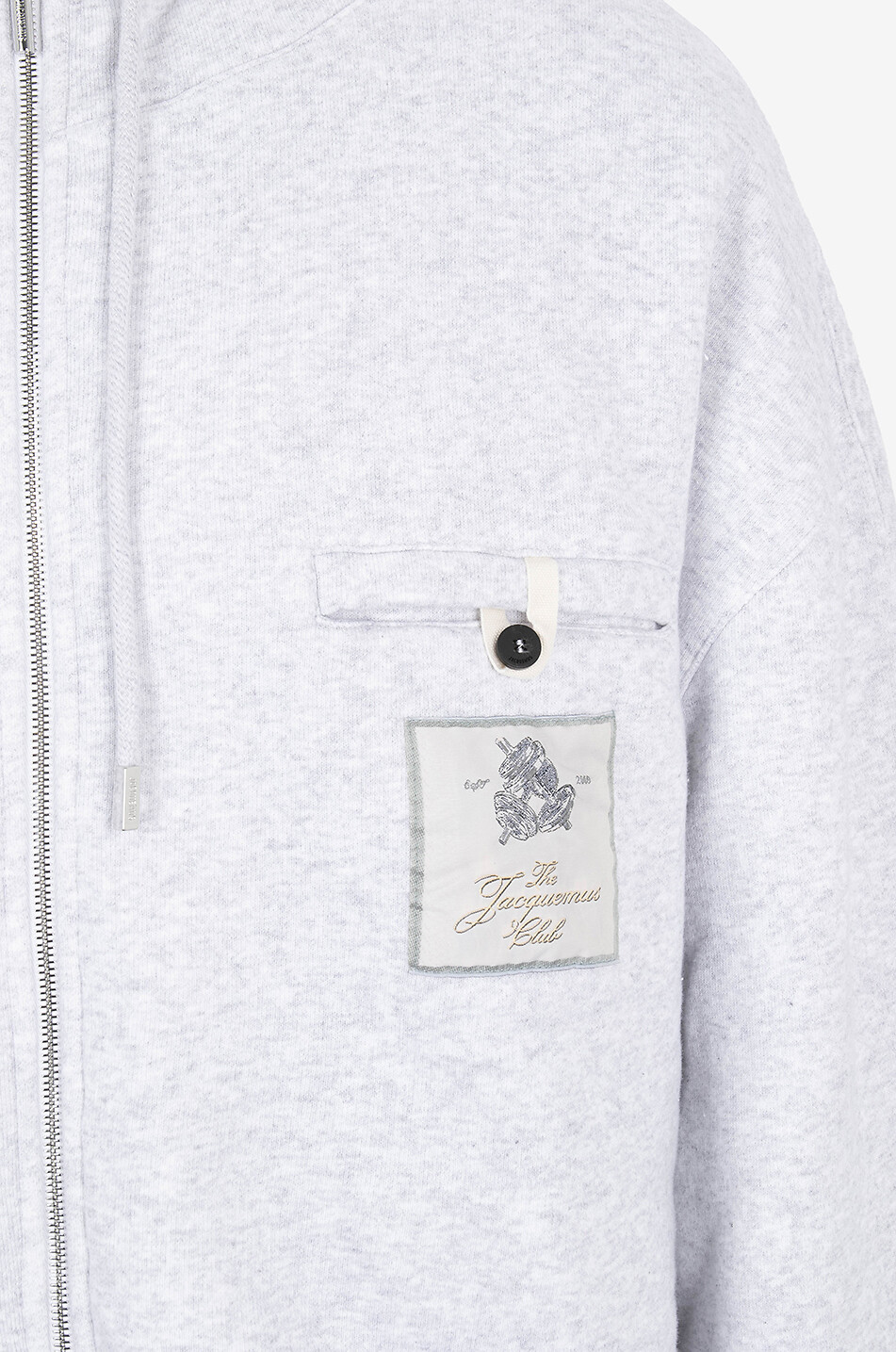 JACQUEMUS Sweat-shirt zippé Le Hoodie Torneo Homme GRIS 3