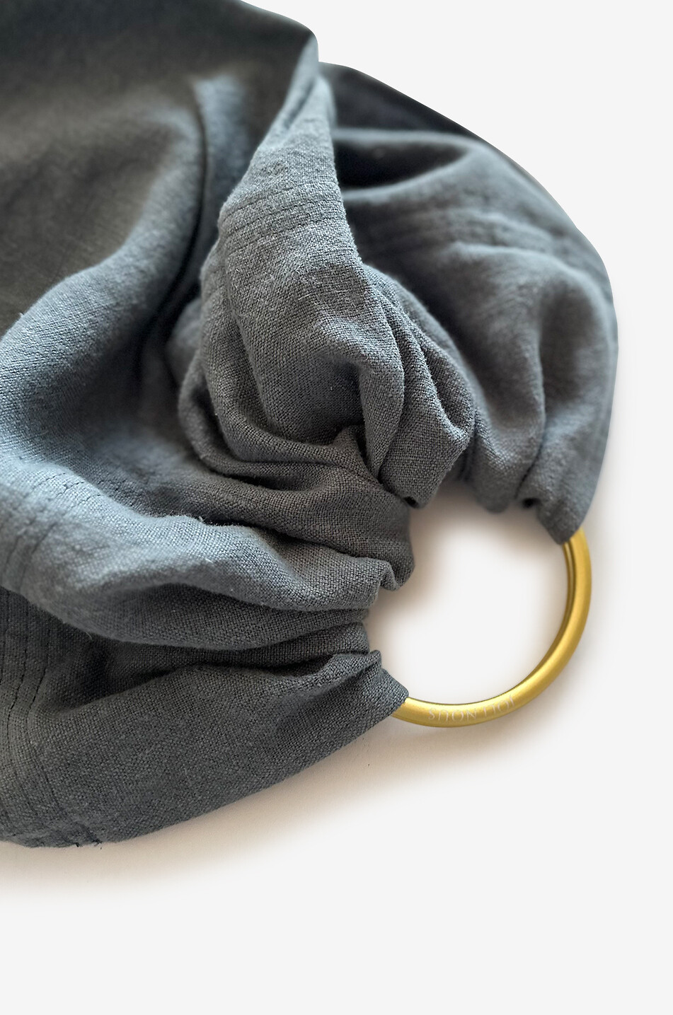 JOLI NOUS Écharpe porte-bébé en lin Oeko-Tex Ring Sling Anthracite Bébé GRIS 3