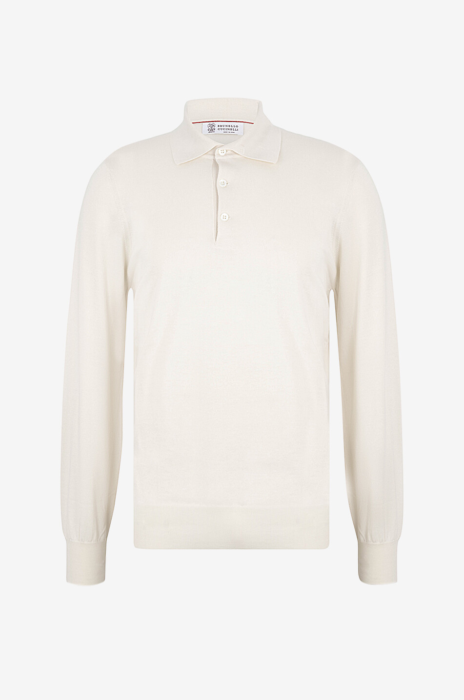 Leichter Baumwoll-Polopullover mit Kontrastdetails