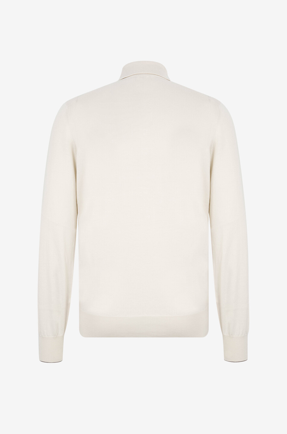 BRUNELLO CUCINELLI Leichter Baumwoll-Polopullover mit Kontrastdetails Herren CREMEFARBEN 2