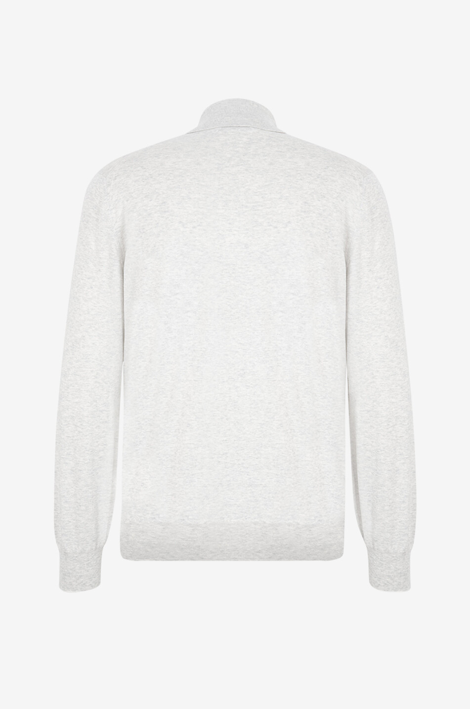 BRUNELLO CUCINELLI Pull polo fin en coton à bords contrastés Homme GRIS CLAIR 2