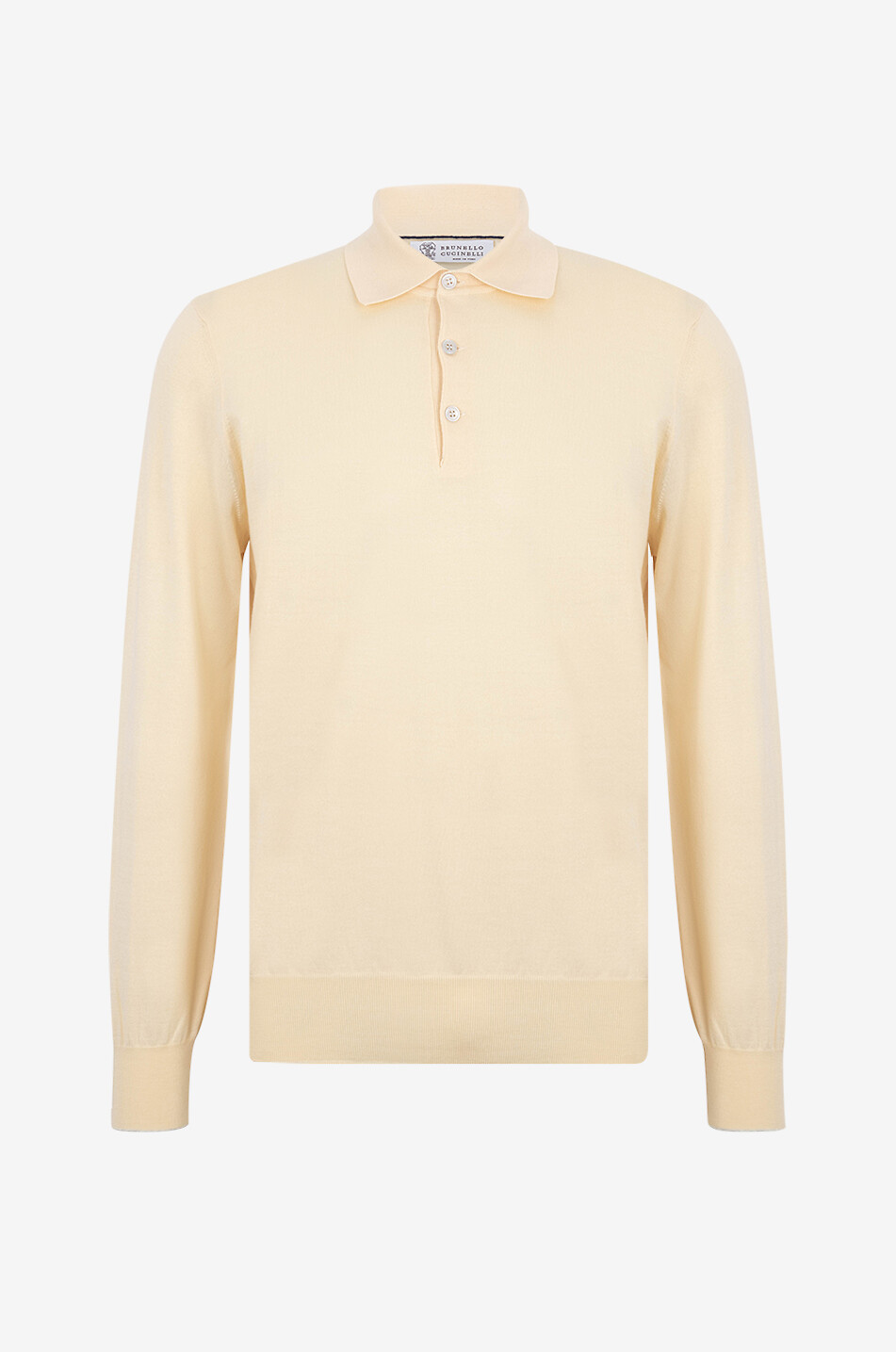 Leichter Baumwoll-Polopullover mit Kontrastdetails