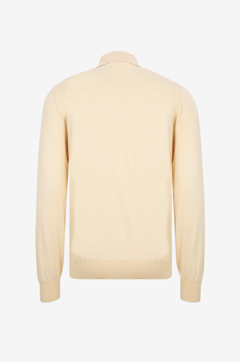 BRUNELLO CUCINELLI Pull polo fin en coton à bords contrastés Homme ORANGE CLAIR 2