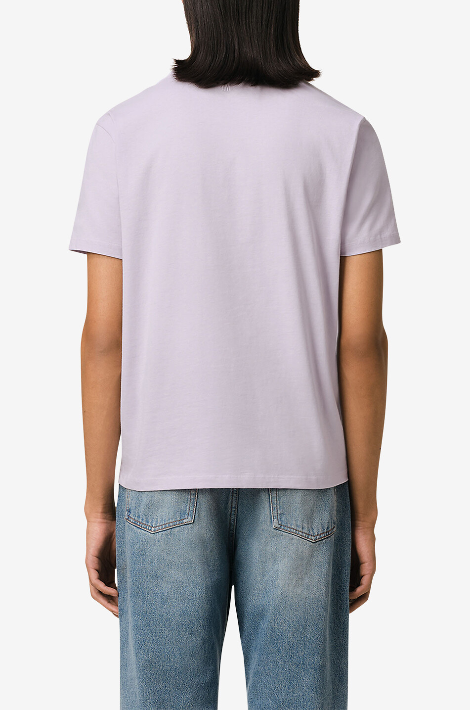 AMI Ami de Coeur organic cotton short-sleeved T-shirt Men LIGHT PURPLE 5