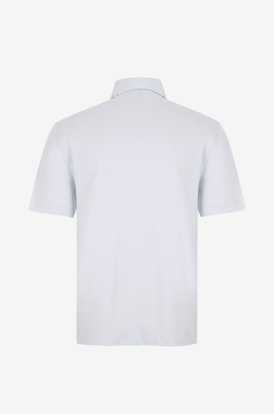 BRUNELLO CUCINELLI Baumwoll- und Leinenjersey-Polohemd mit italienischem Kragen Herren HELLBLAU 2