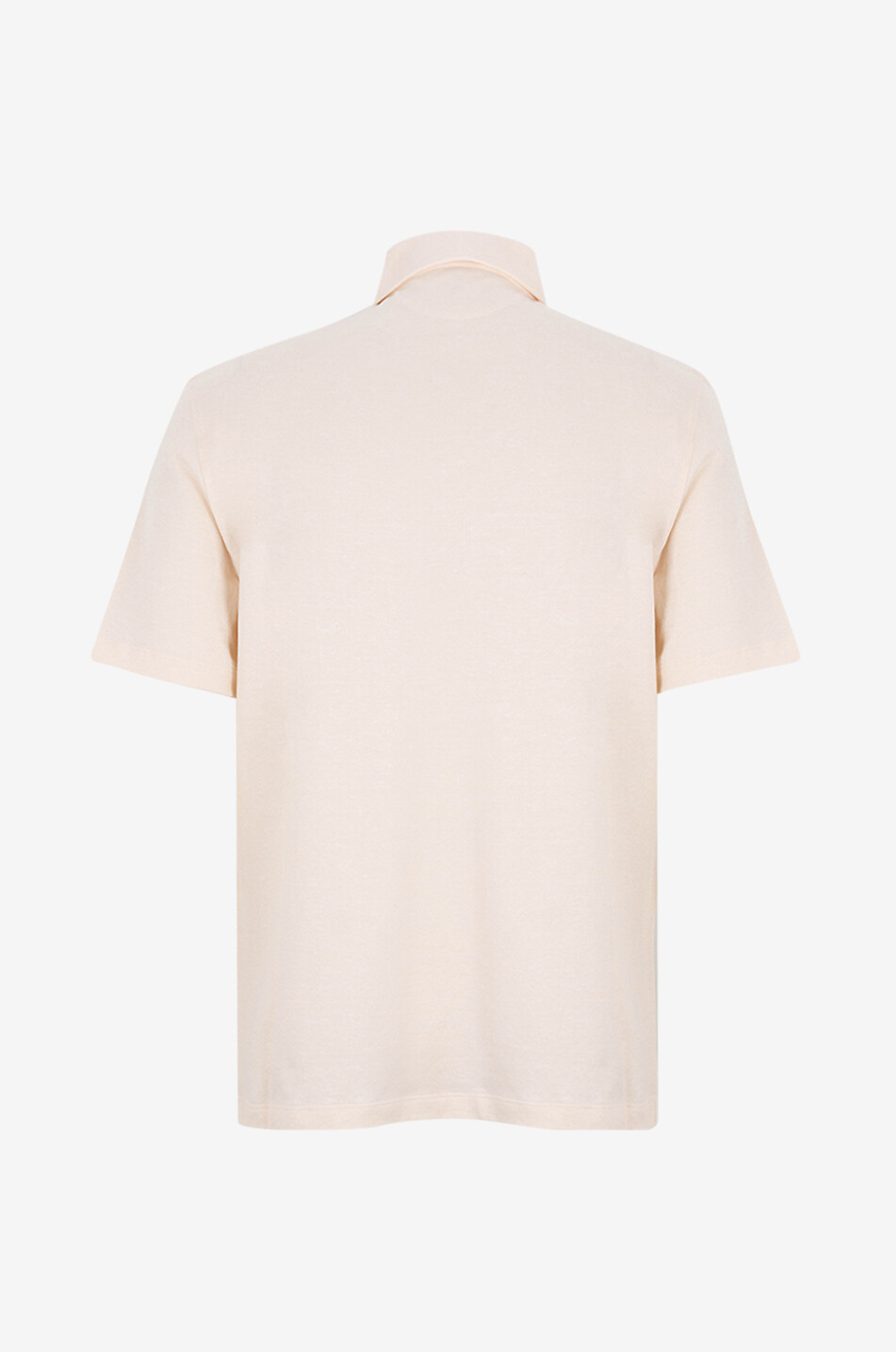 BRUNELLO CUCINELLI Baumwoll- und Leinenjersey-Polohemd mit italienischem Kragen Herren HELLORANGE 2