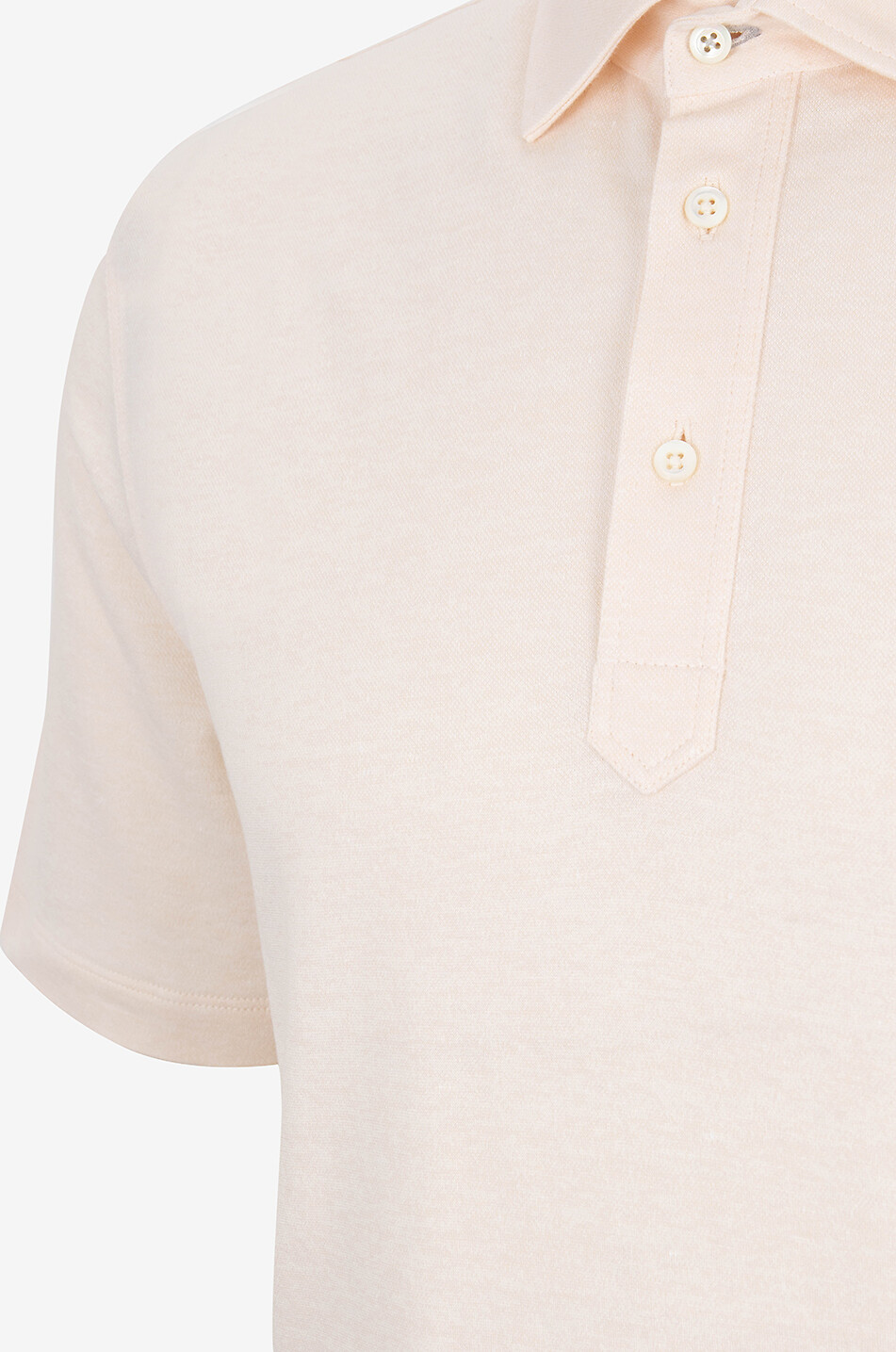 BRUNELLO CUCINELLI Baumwoll- und Leinenjersey-Polohemd mit italienischem Kragen Herren HELLORANGE 3