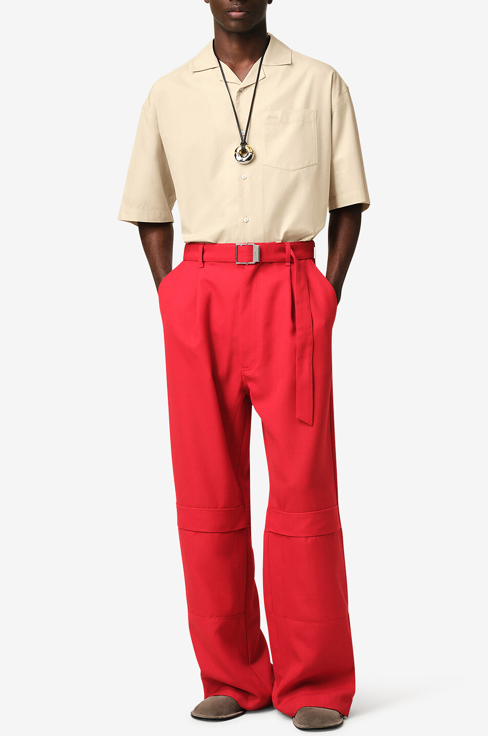 Boxy-Kurzarm-Hemd aus Gabardine AMI