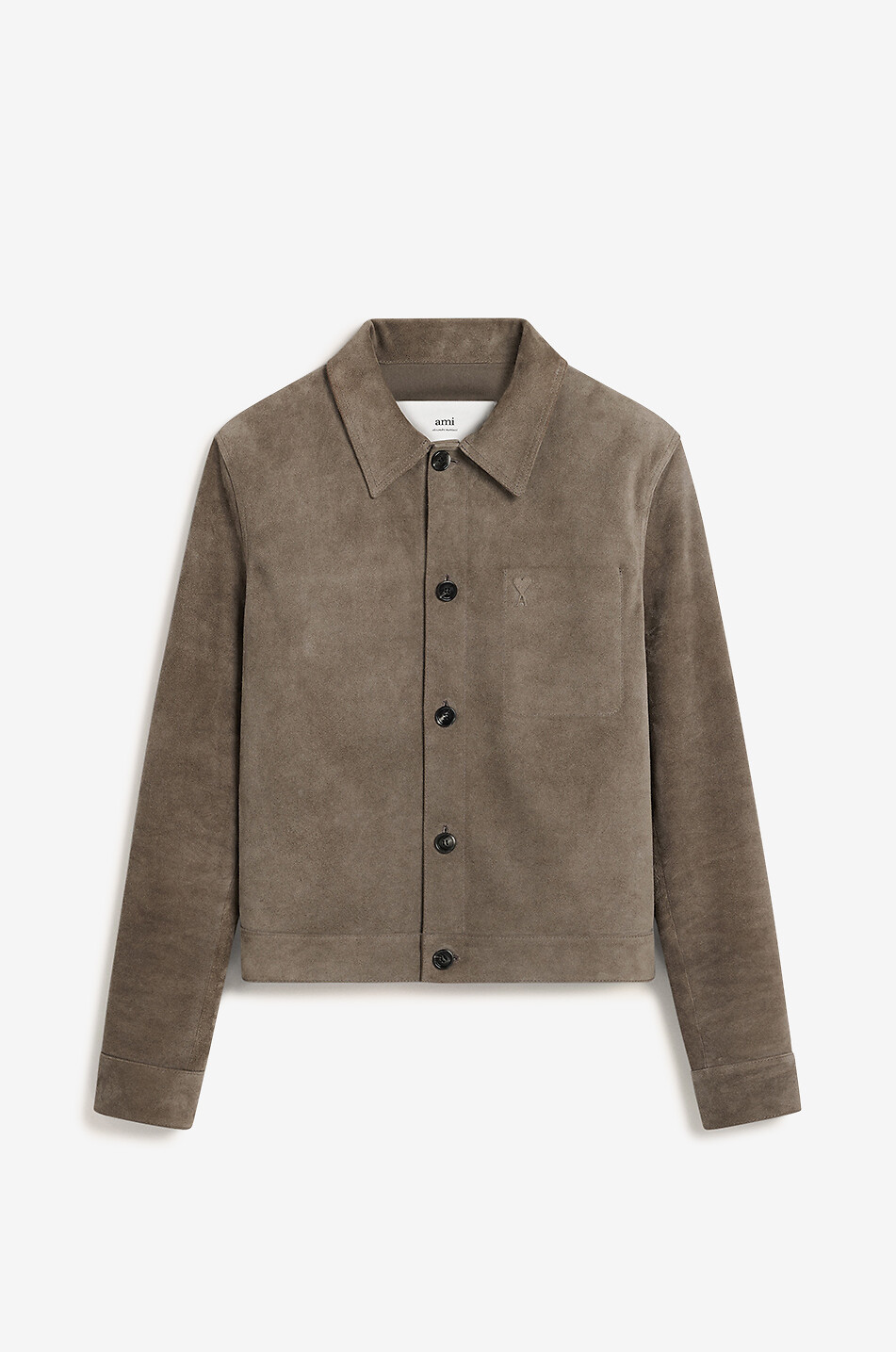AMI Veste chemise courte en daim Homme BEIGE 1