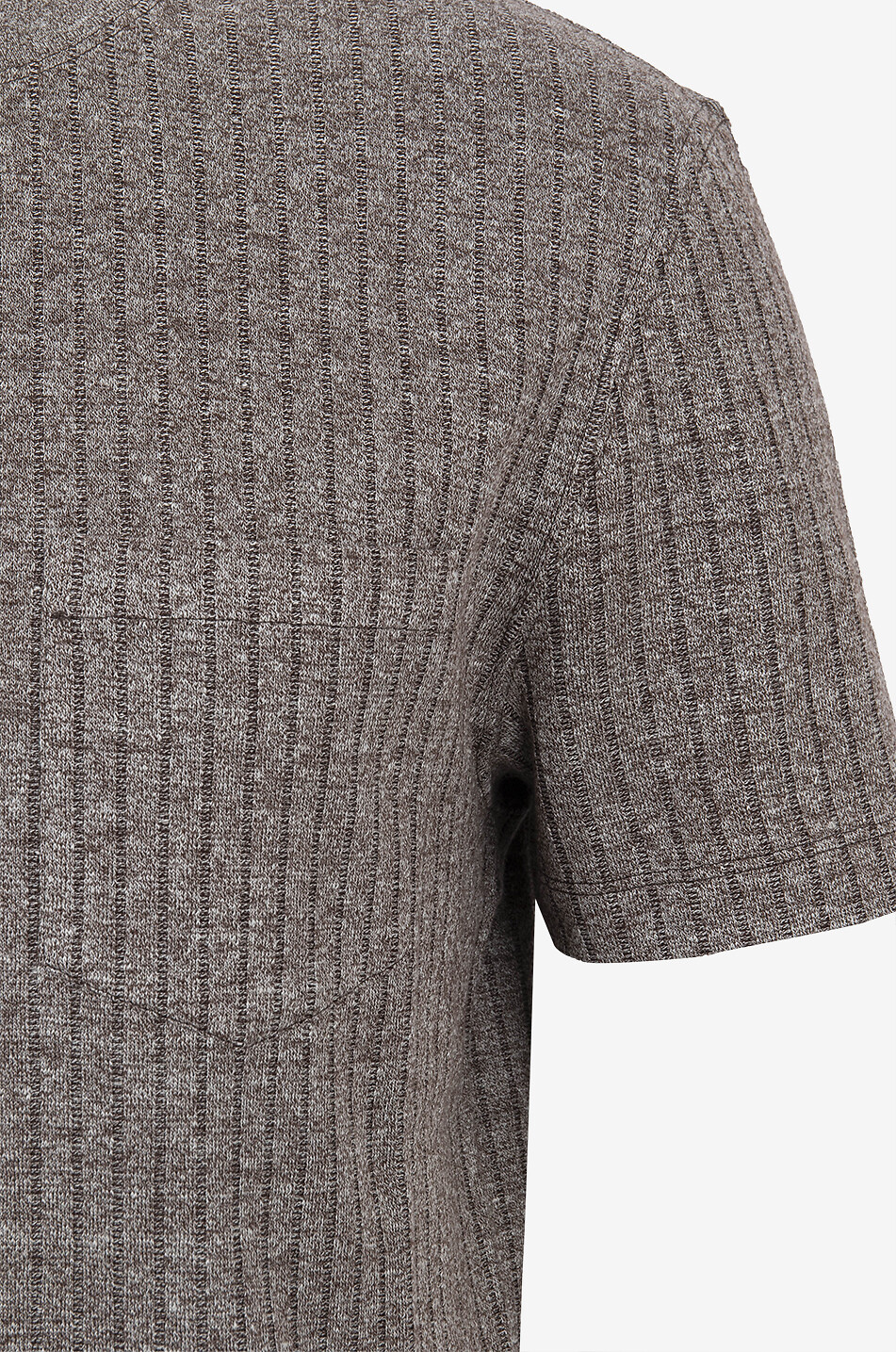 BRUNELLO CUCINELLI Ribbed cotton and linen jersey T-shirt Men GREY 3