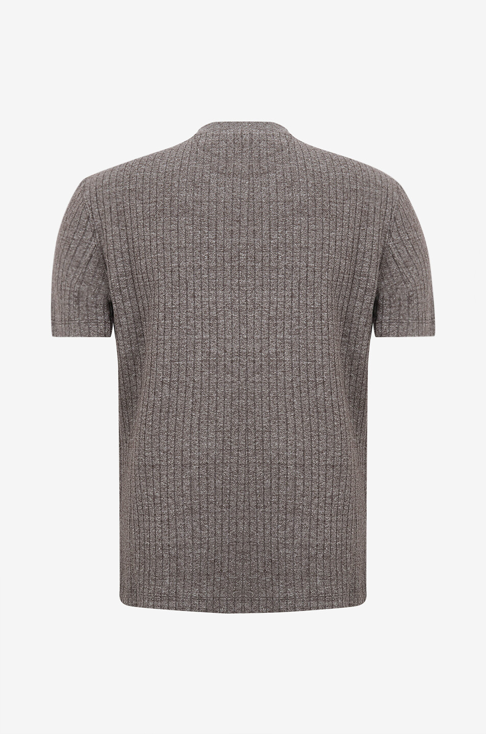 BRUNELLO CUCINELLI Ribbed cotton and linen jersey T-shirt Men GREY 2